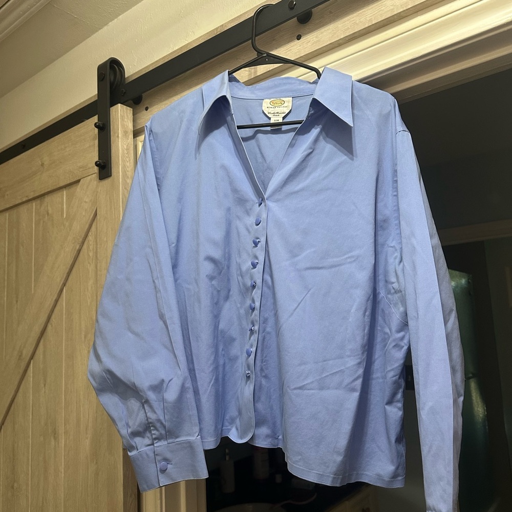 Talbot Women’s Blue Button-Up Shirt
